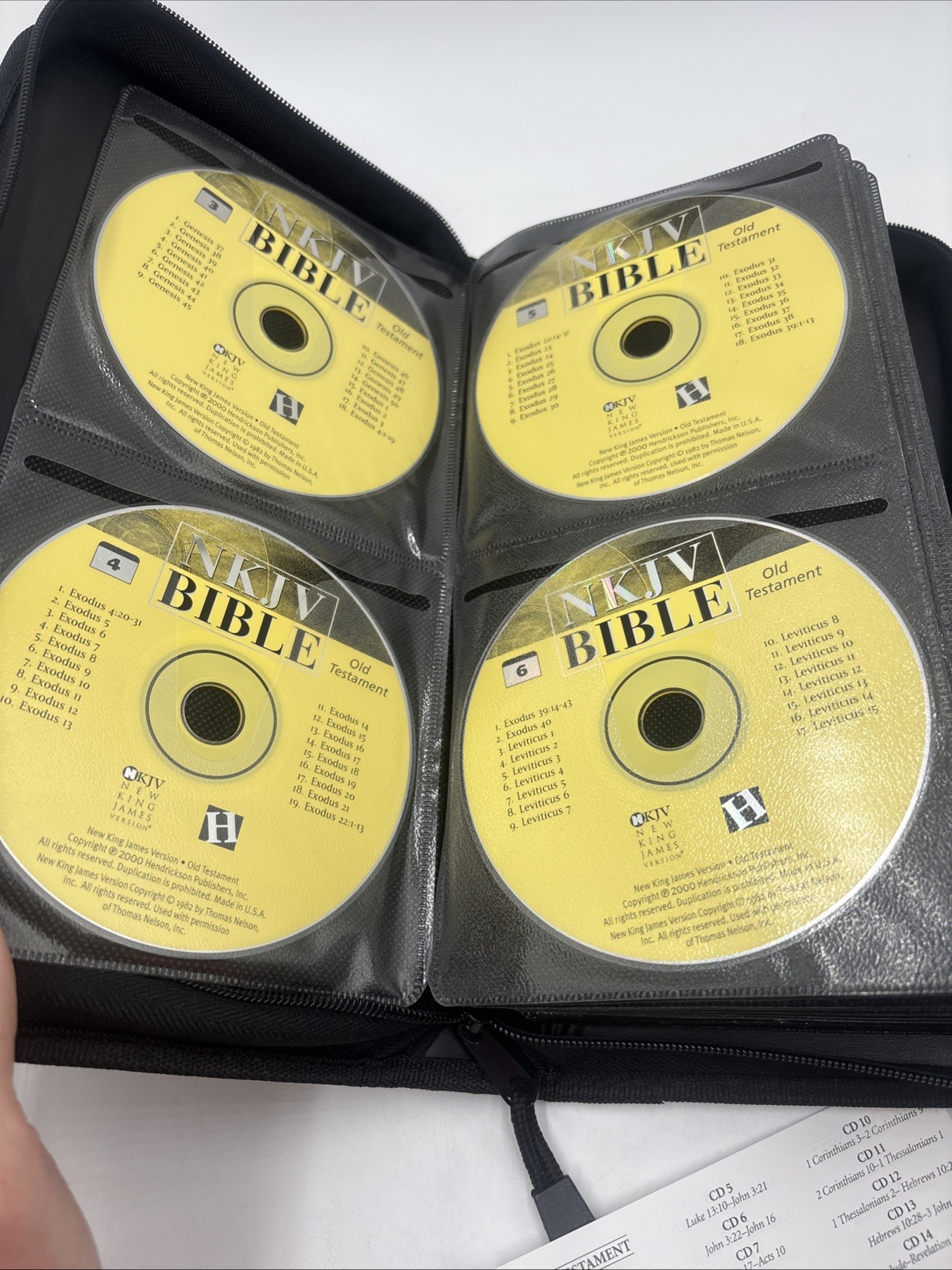 Old & New Testaments NKJV BIBLE Audio CD Hendrickson 2000 COMPLETE Carrying Case