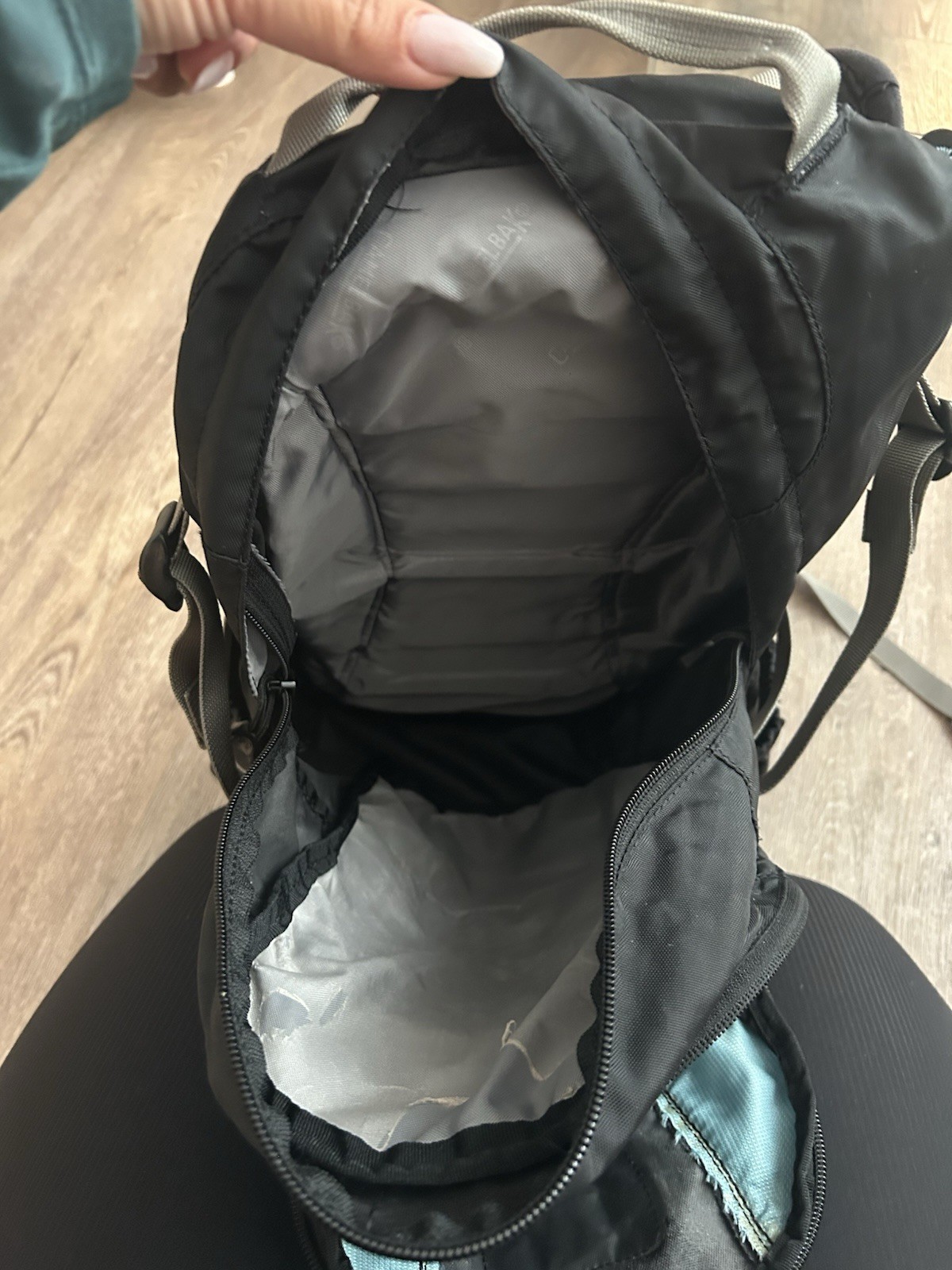 CamelBak Hydration Backpack Black Blue Gray Hiking Padded Straps Adjustable