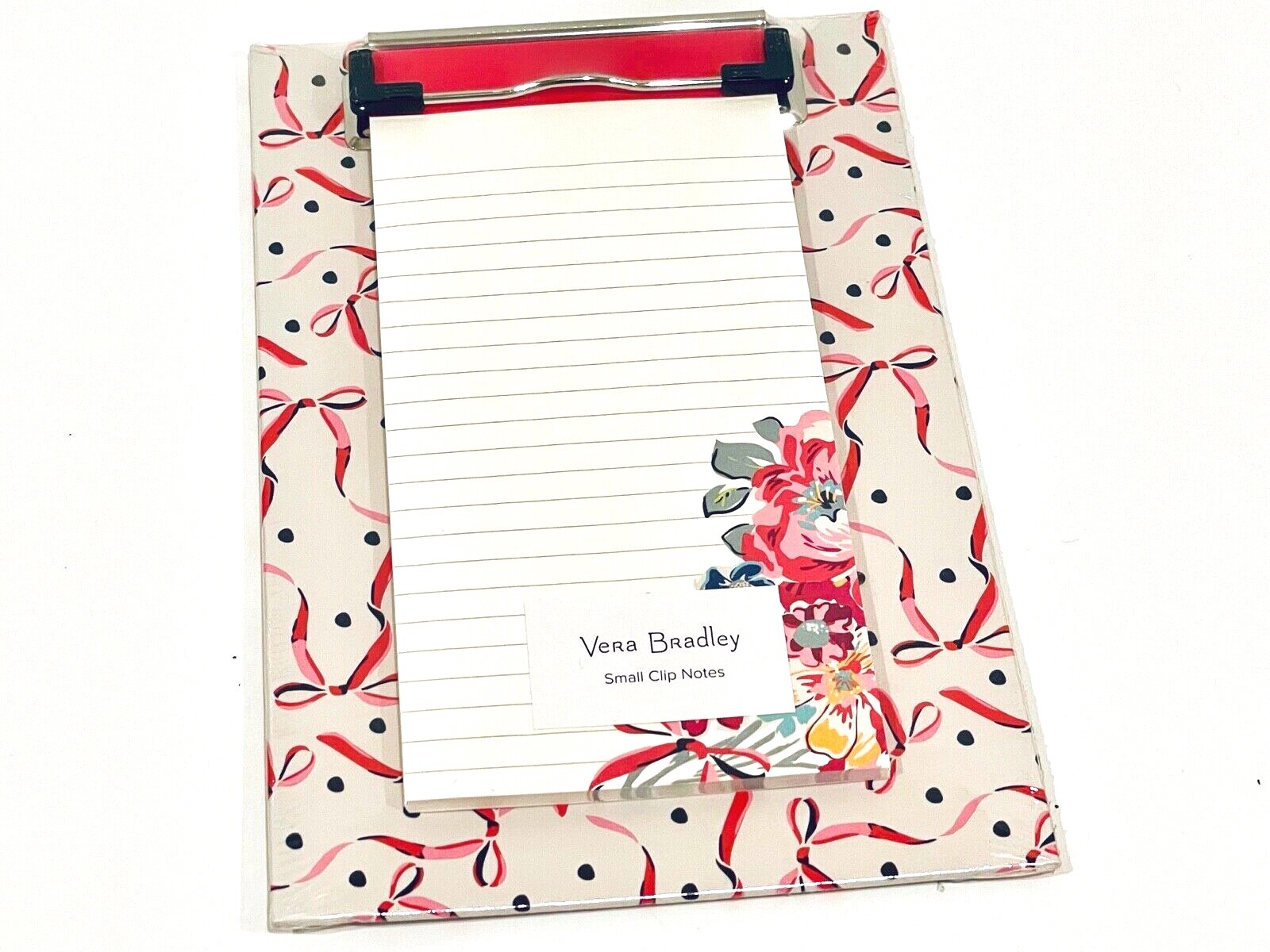 VERA BRADLEY SMALL CLIP NOTES PRETTY POSIES 50 SHEETS