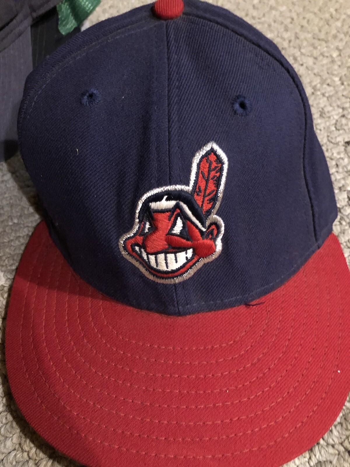 Vintage New Era Cleveland Indians Size 6 7/8 Hat/Cap