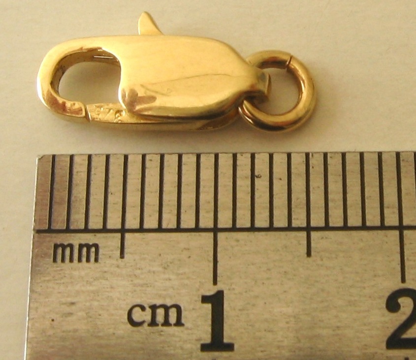 13 mm GENUINE 9ct SOLID GOLD PARROT LOBSTER CLASP with JUMP RING