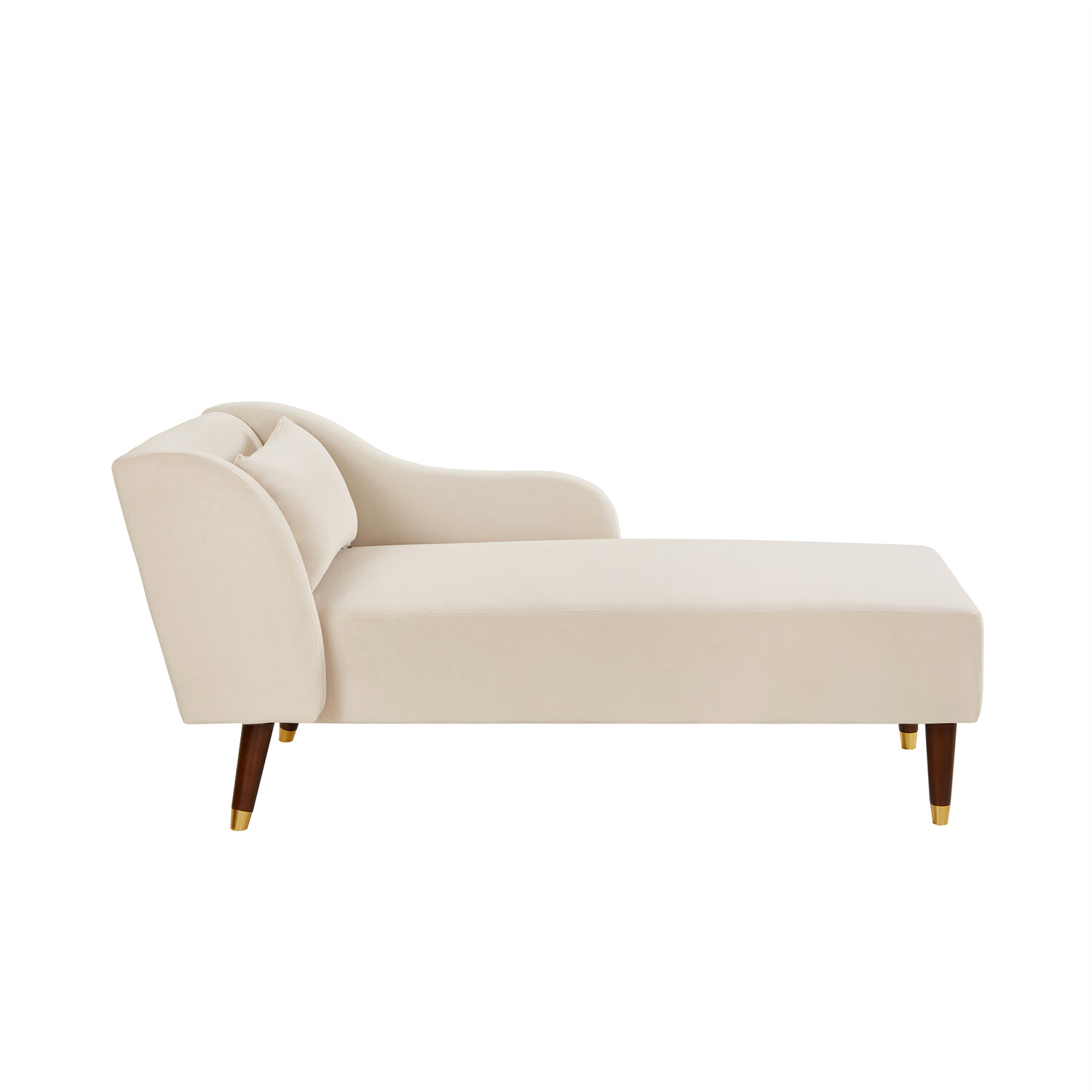 Modern Chaise Lounge Chair Velvet Sleeper Lounge Sofa Couch for Living Room
