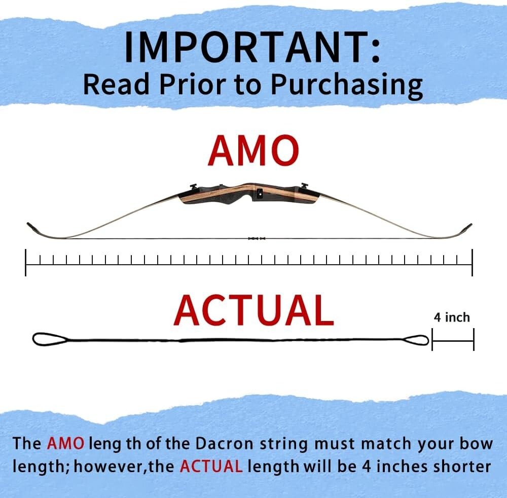 143cm Bow String 16 strands Replacement for Archery Recurve Traditional Bows