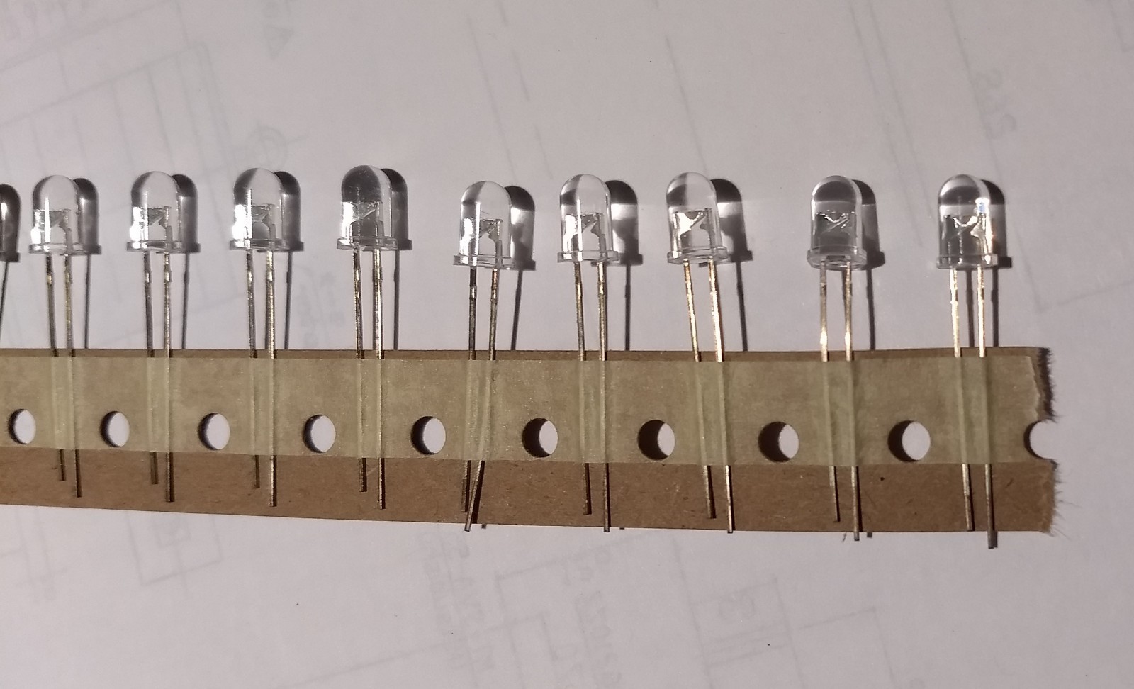 100 PCS 5mm High CRI (94+) 6000K White Leds (50 Deg)