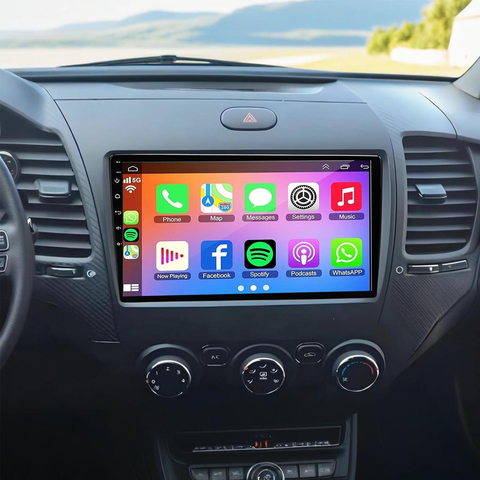 9 Touch Screen for KIA Forte 2013-2018 Wireless CarPlay Android Auto Backup Cam