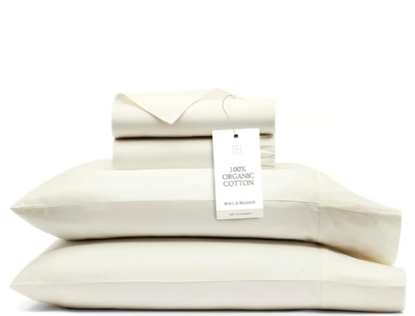 BOLL & BRANCH Signature Hemmed KING 4PCS Sheet Set -100% Organic Cotton.