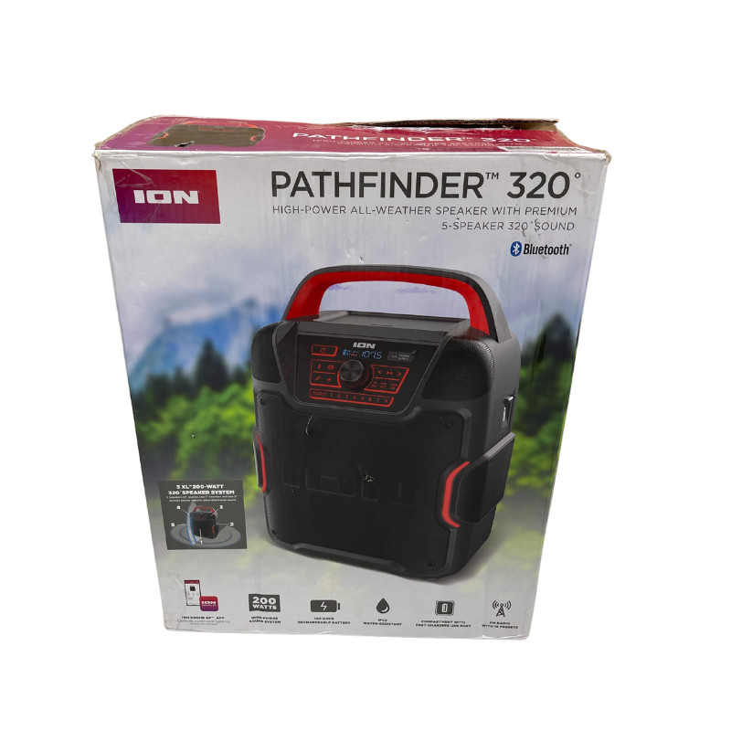 ION Pathfinder 320 All Weather Portable Bluetooth Speaker - Black