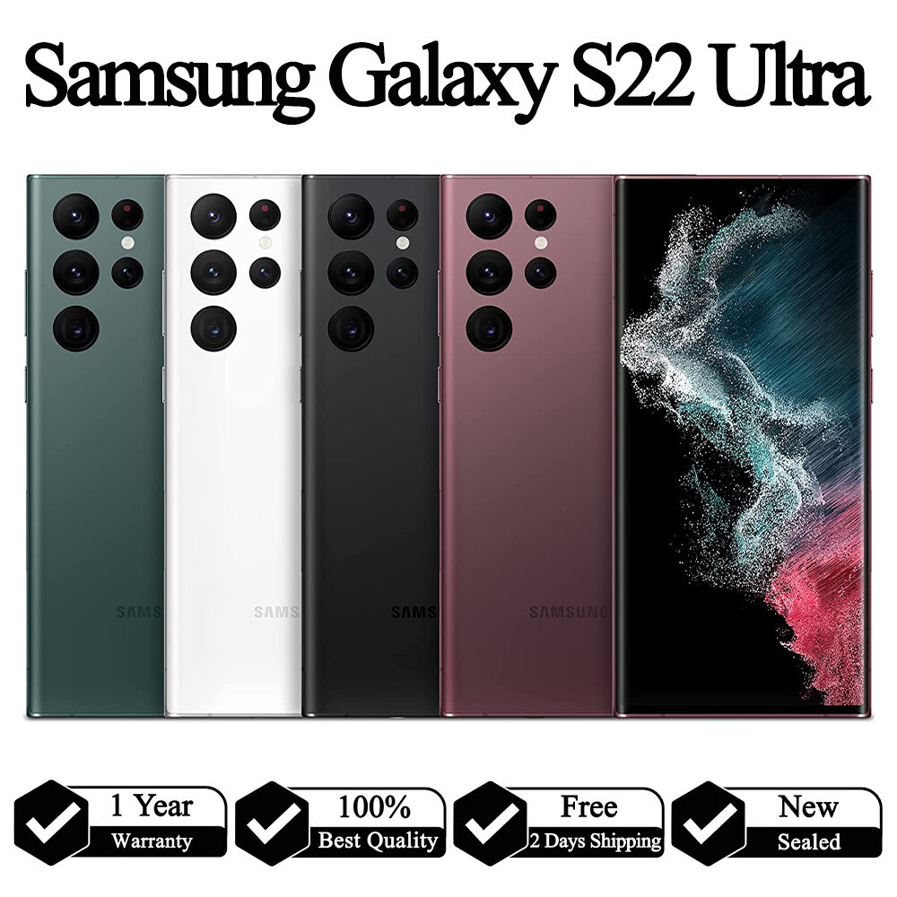 NEW Samsung Galaxy S22 Ultra 5G SM-S908U 512/256/128GB FACTORY UNLOCKED GSM CDMA
