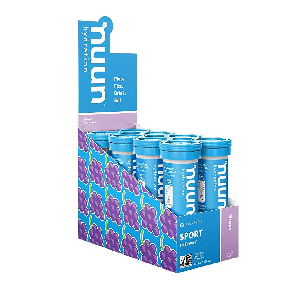 nuun Sport Electrolyte Tablets Box of 8 Tubes Grape