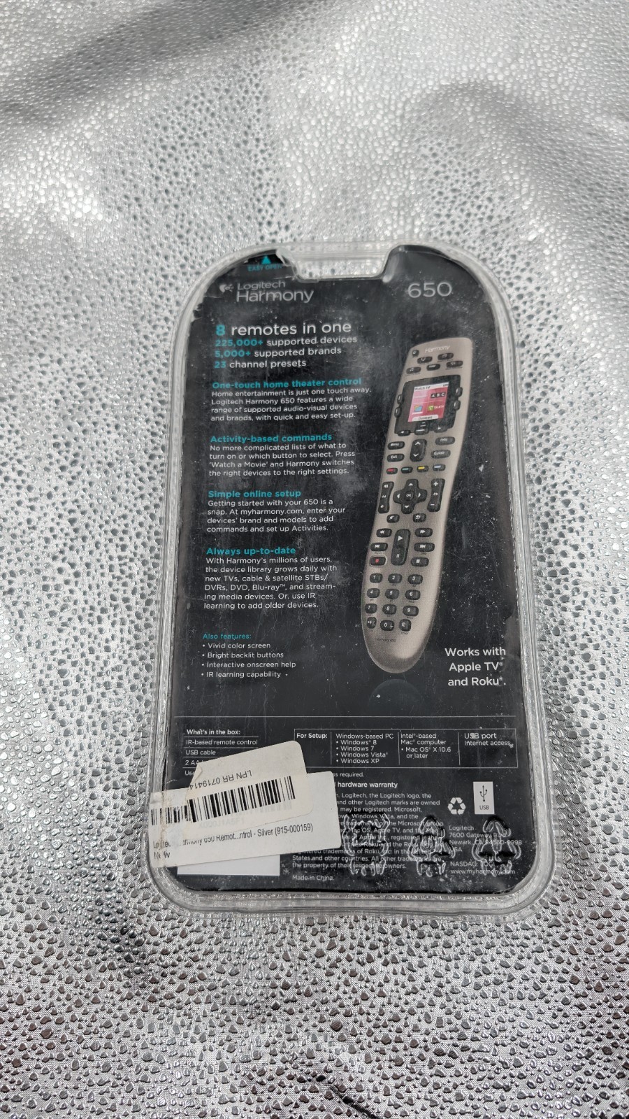 *New Sealed with Battery Leakage* Logitech Harmony 650 Universal Remote Control