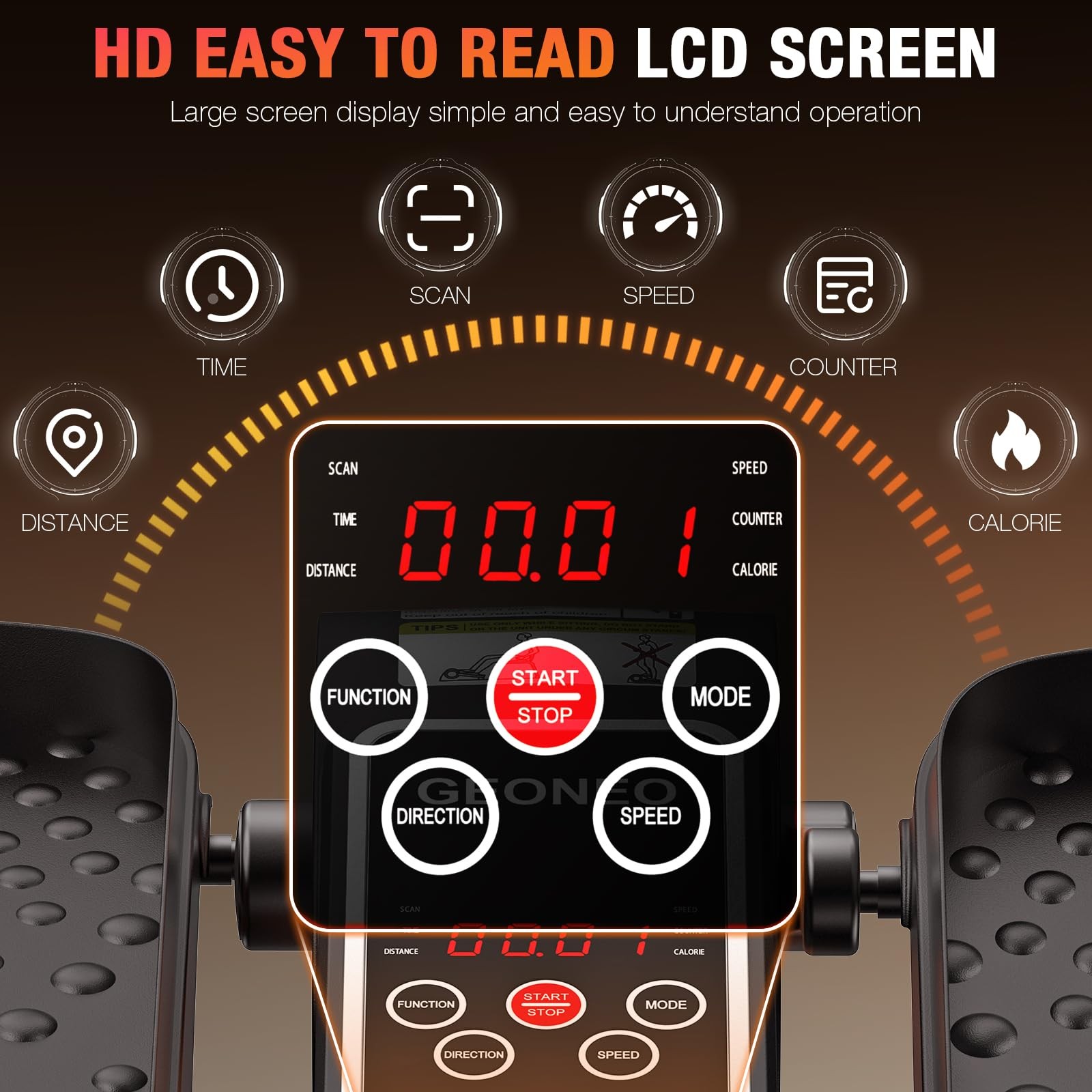 Under Desk Elliptical Machine, Electric Elliptical Leg Exerciser for Senior, ...
