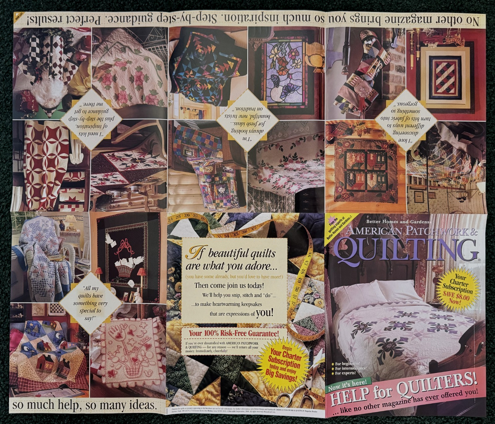 2000 Better Homes and Gardens American Patchwork & Quilting Ad Subscription
