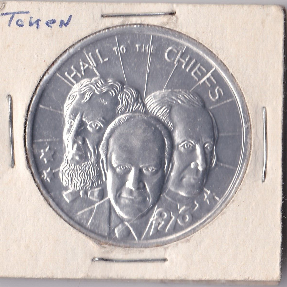 1976 Endymion Doubloon/Token MARDI GRAS/HAIL TO THE CHIEFS 1976