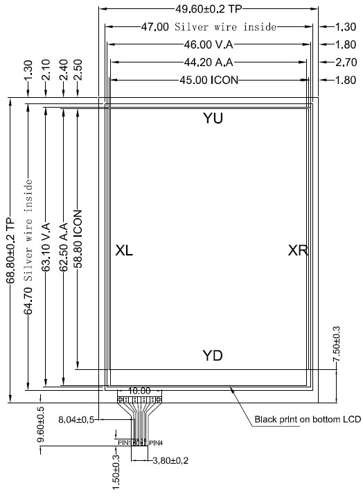 Factory Outlet 2.8" inch Resistive Touch Panel Screen with Soldering Type FPC