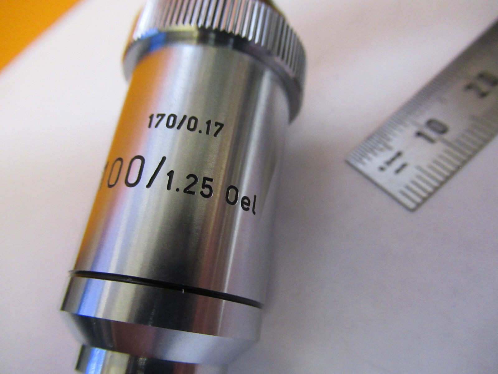 LEITZ WETZLAR 100X /170 OBJECTIVE LENS OPTIC MICROSCOPE PART AS PICTURED Y3-A-87