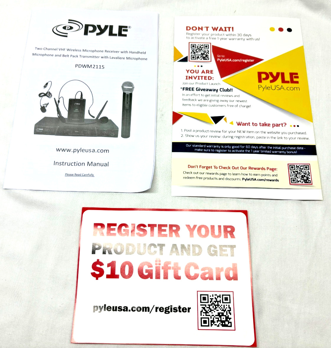 Pyle Professional PDWM2115 Wireless Microphone System - New