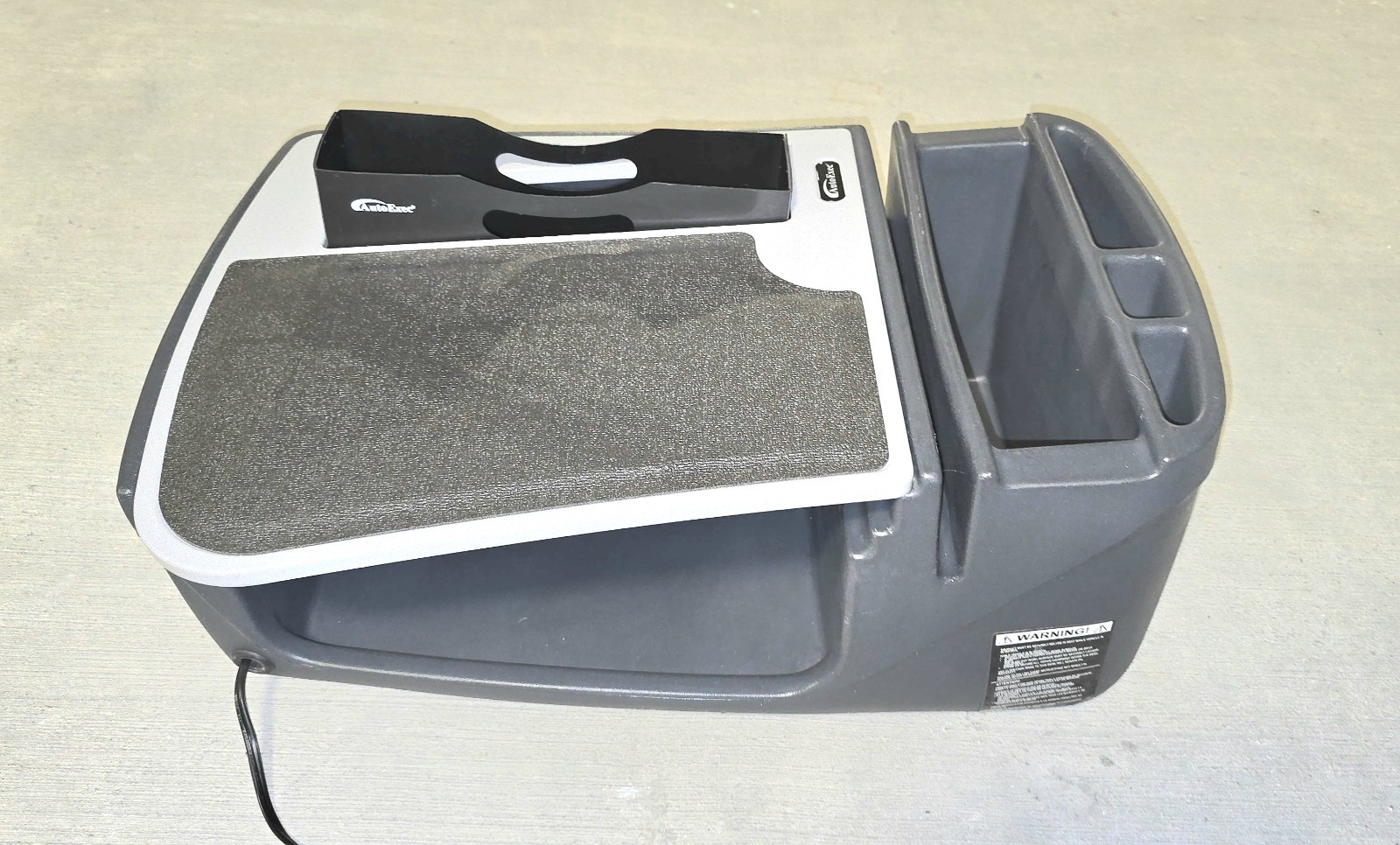 AutoExec Mobile Car Wr Desk w Power Supply Inverter DC to AC Outlets & USB RARE
