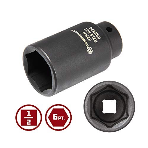 1/2-inch Drive Axle Nut Socket 6 Point Extra Deep, Remove Front Wheel 32mm