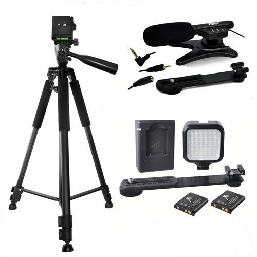 ZOOM VIDEO MICROPHONE + 36LED LIGHT +72 TRIPOD FOR CANON EOS REBEL T5 T5I T6 T6I
