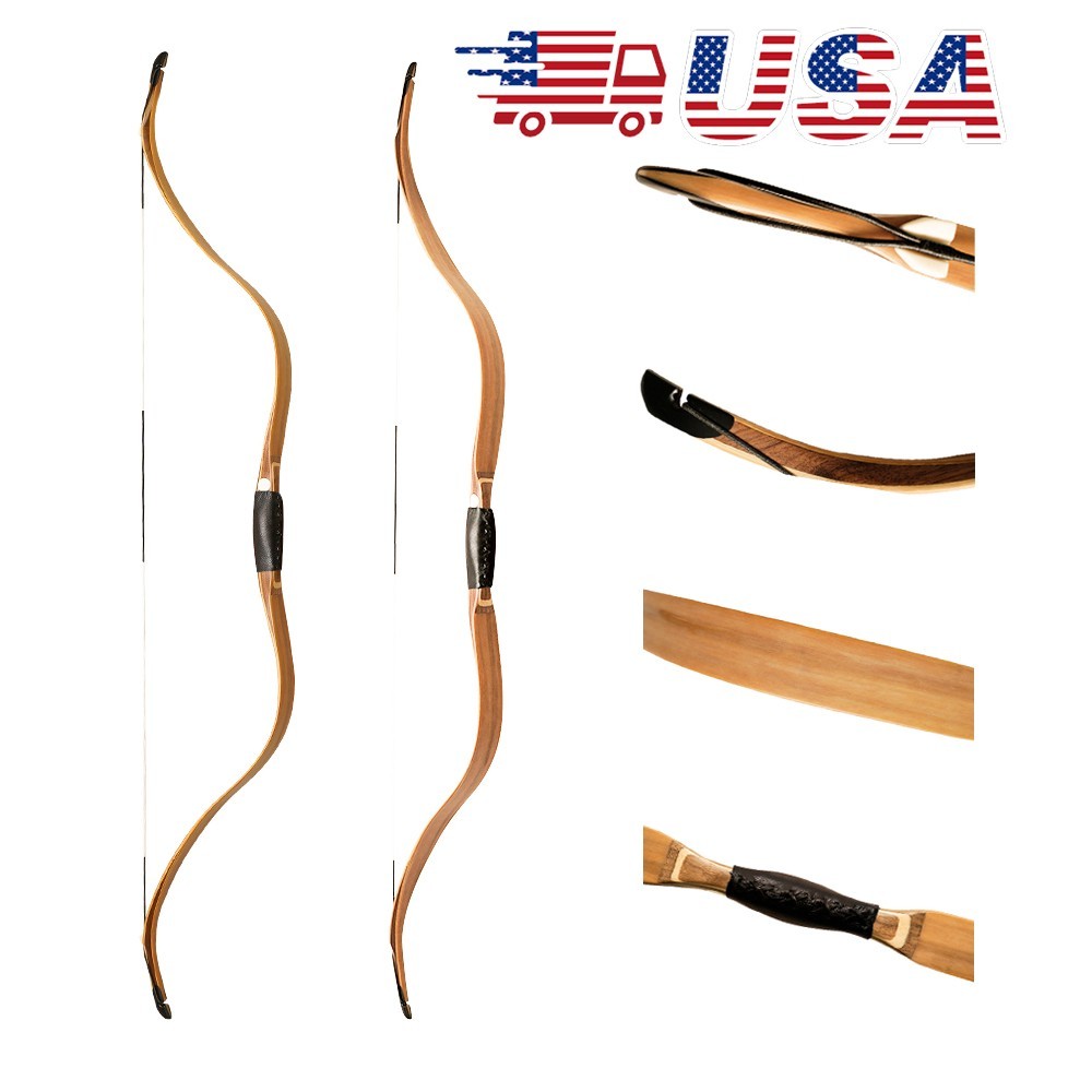 AF Oak Tartar Recurve Bow 54" 20-50lb Ambidextrous Traditional Horseback Archery