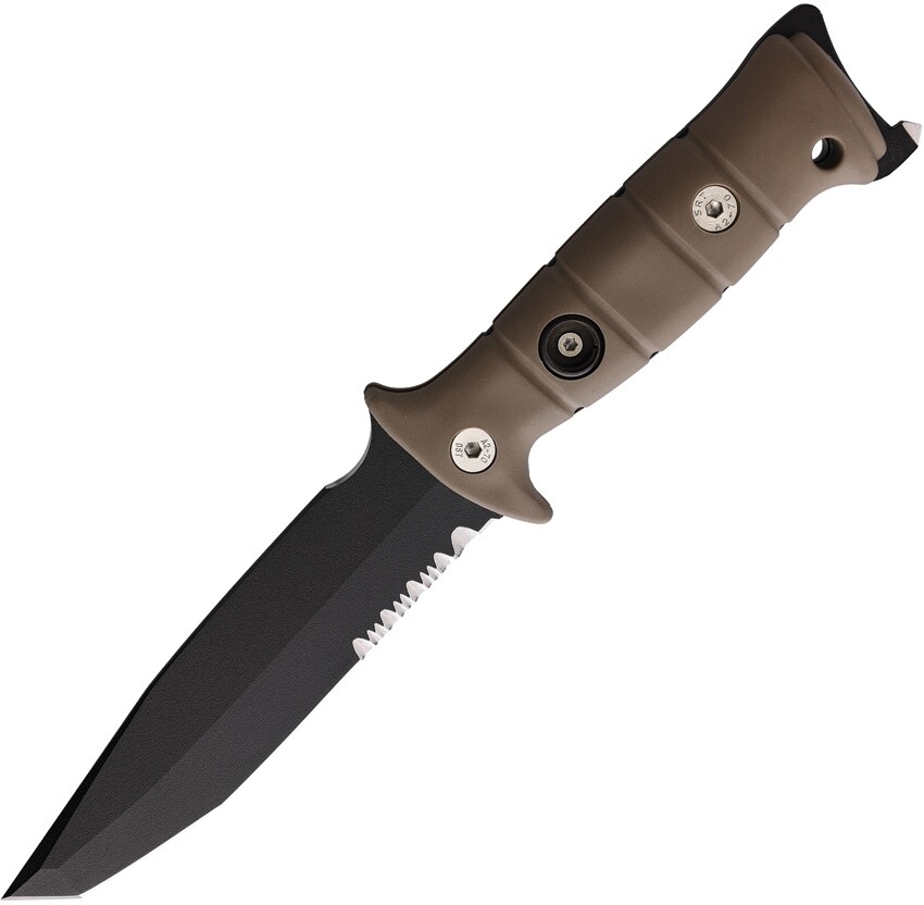 WildSteer TORK-SR Survival Fixed Knife 5.24" 14C28N Steel Blade Coyote Tactipren