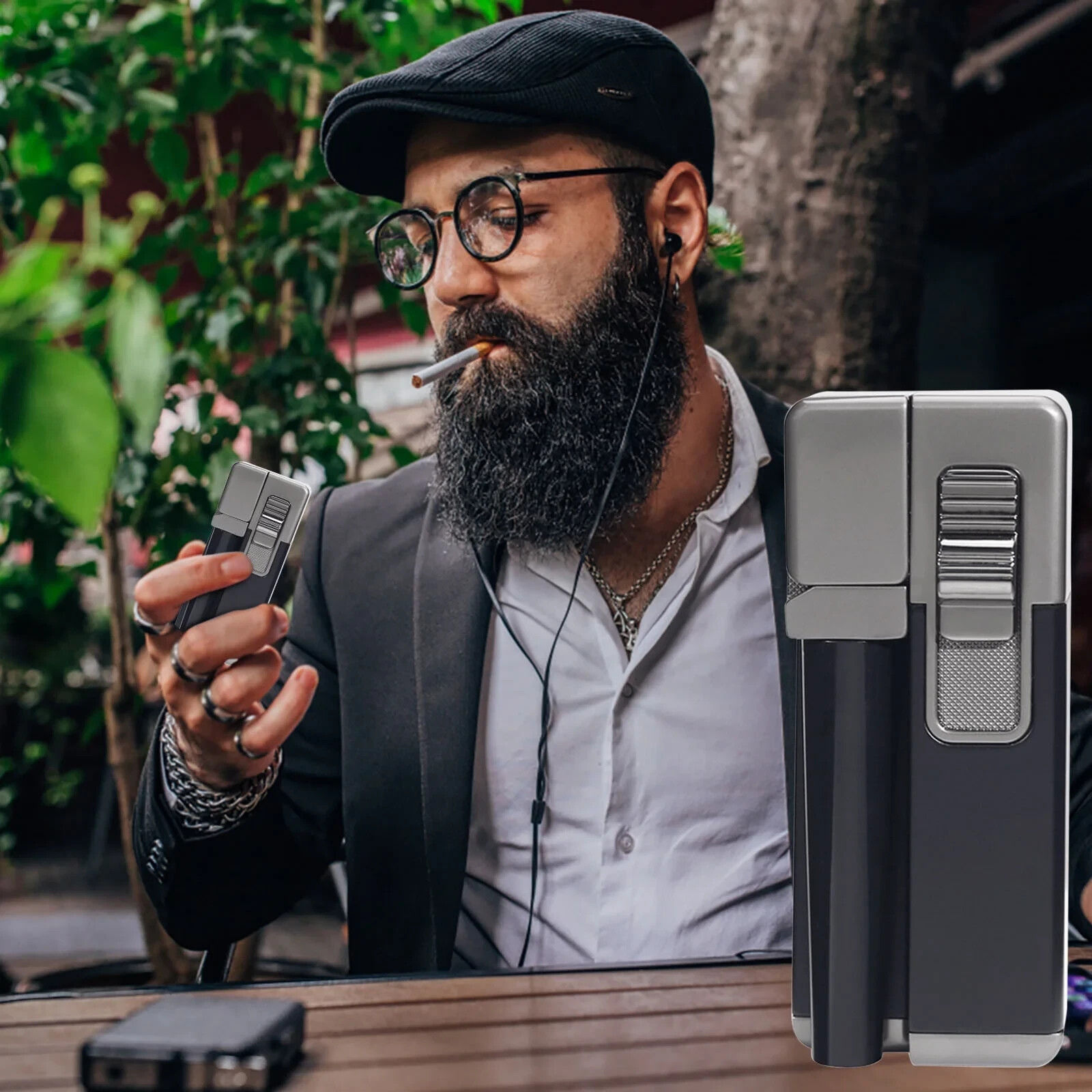2025 Portable Metal Lighter /Pipe Foldable Smoking Multi-Functional Design 2in1