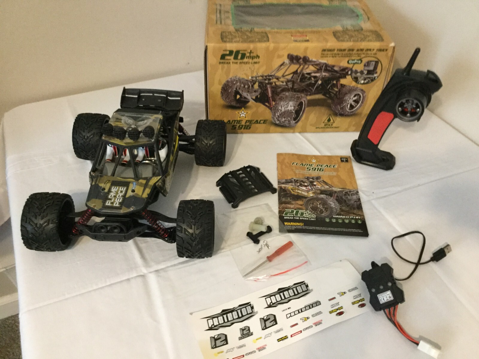 Gptoys Flame Peace S916 1/12 Scale. Off-road Truck RC in Box. SEE VIDEO! NEW