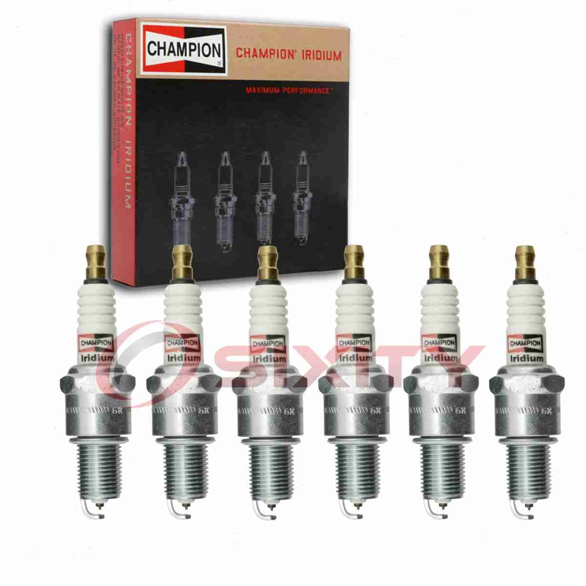 6 pc Champion Iridium Spark Plugs for 1990-1995 Chrysler LeBaron 3.0L V6 jf