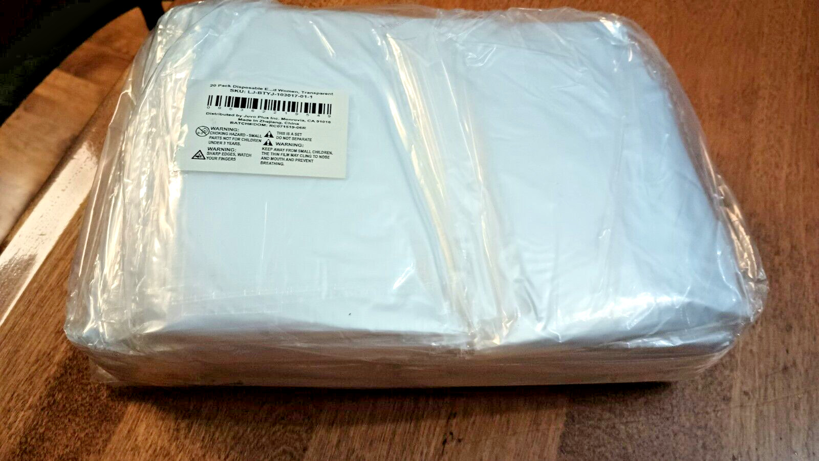 New 20 Pack Disposable E Transparent Ponchos Have 6 packs sold separate