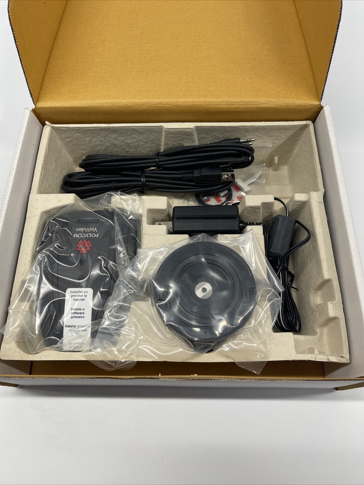Polycom Via Video Webcam 2200-10070-001 Software & Manual Video Conference NEW