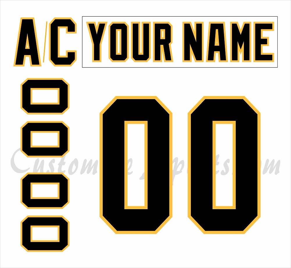 Pittsburgh Penguins Customized Number Kit For 1997-2002 Home Uniform