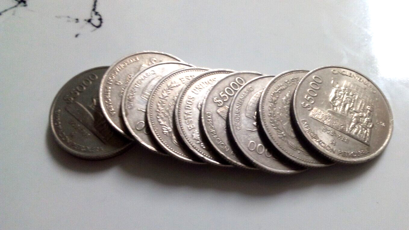 1988 Mexico 5000 Pesos, 50th Anniversary of Nationalization of Oil Industry