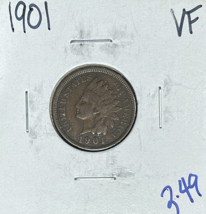 1901 INDIAN HEAD CENT~ VF ~ NICE COIN ~