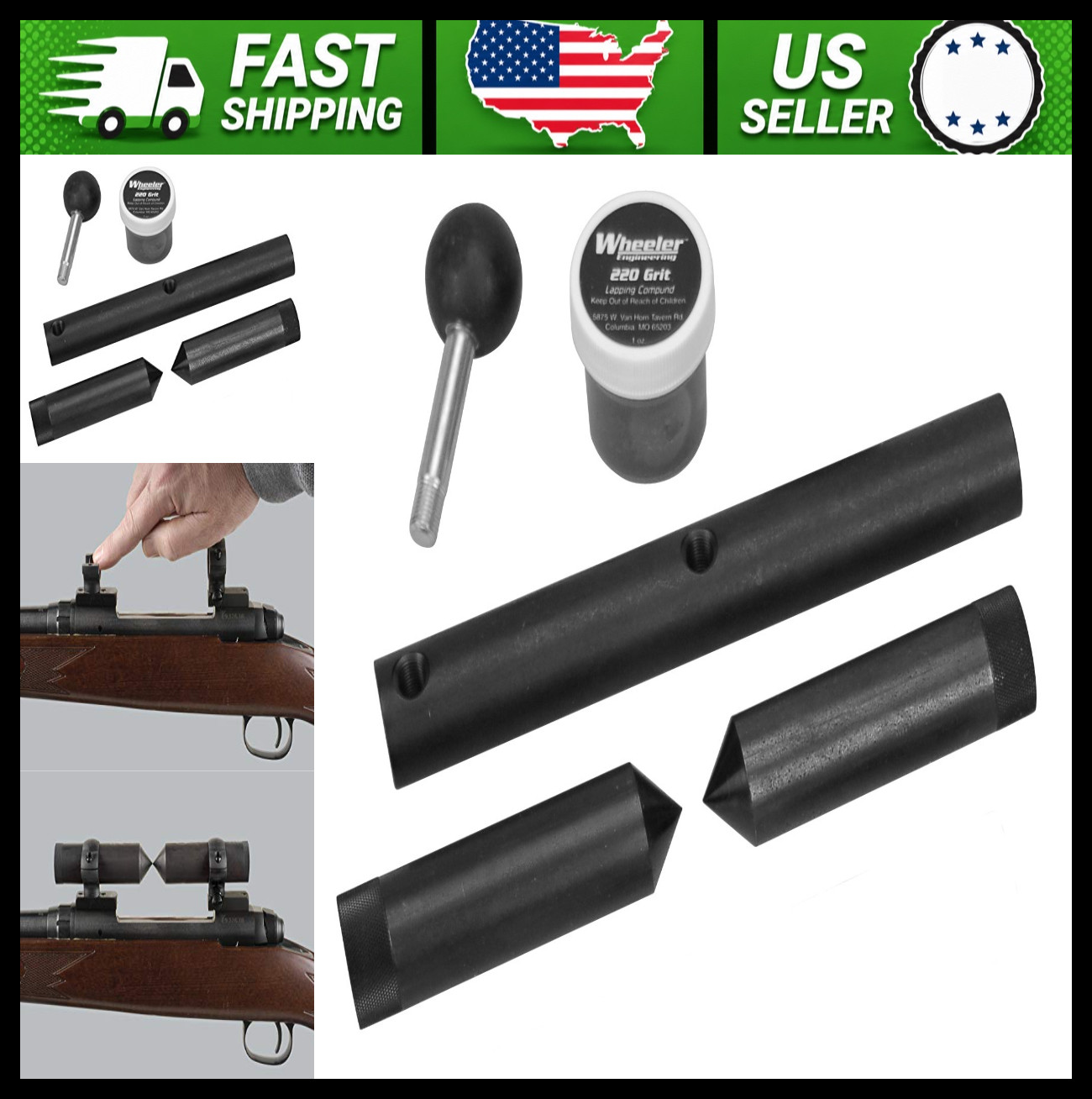 Caldwell Scope Ring Alignment and Lapping Kit 1in 34mm for Gunsmithing