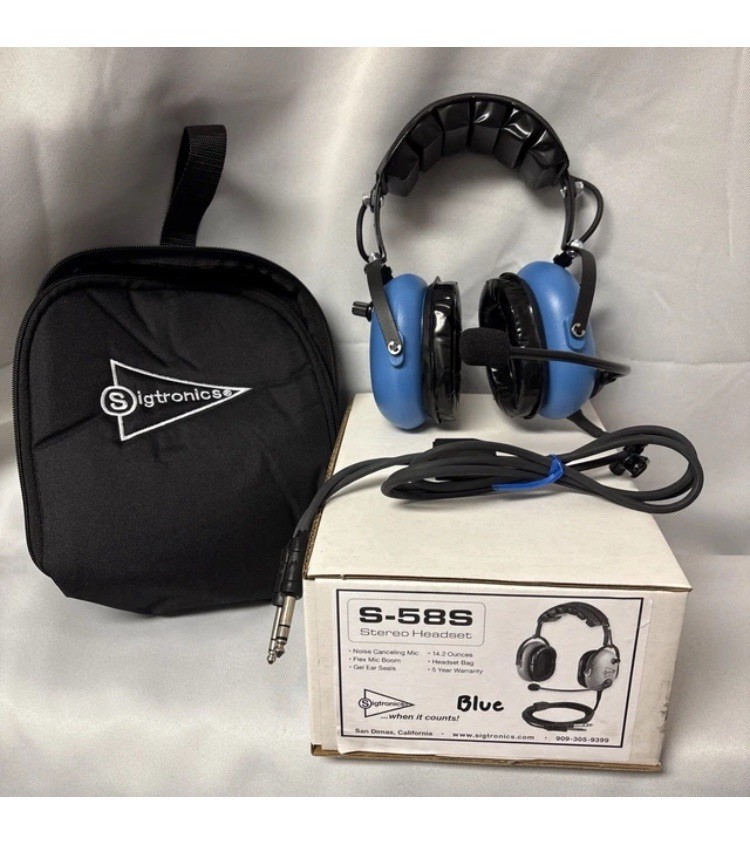 Sigtronics S-58S active noise cancelling Aviation Headset, BRAND NEW