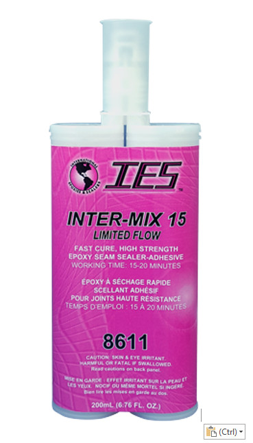 IES 8611 INTERMIX 15 SEAM SEALER/ADHESIVE 6.76 OZ/200ML LIMITED FLOW