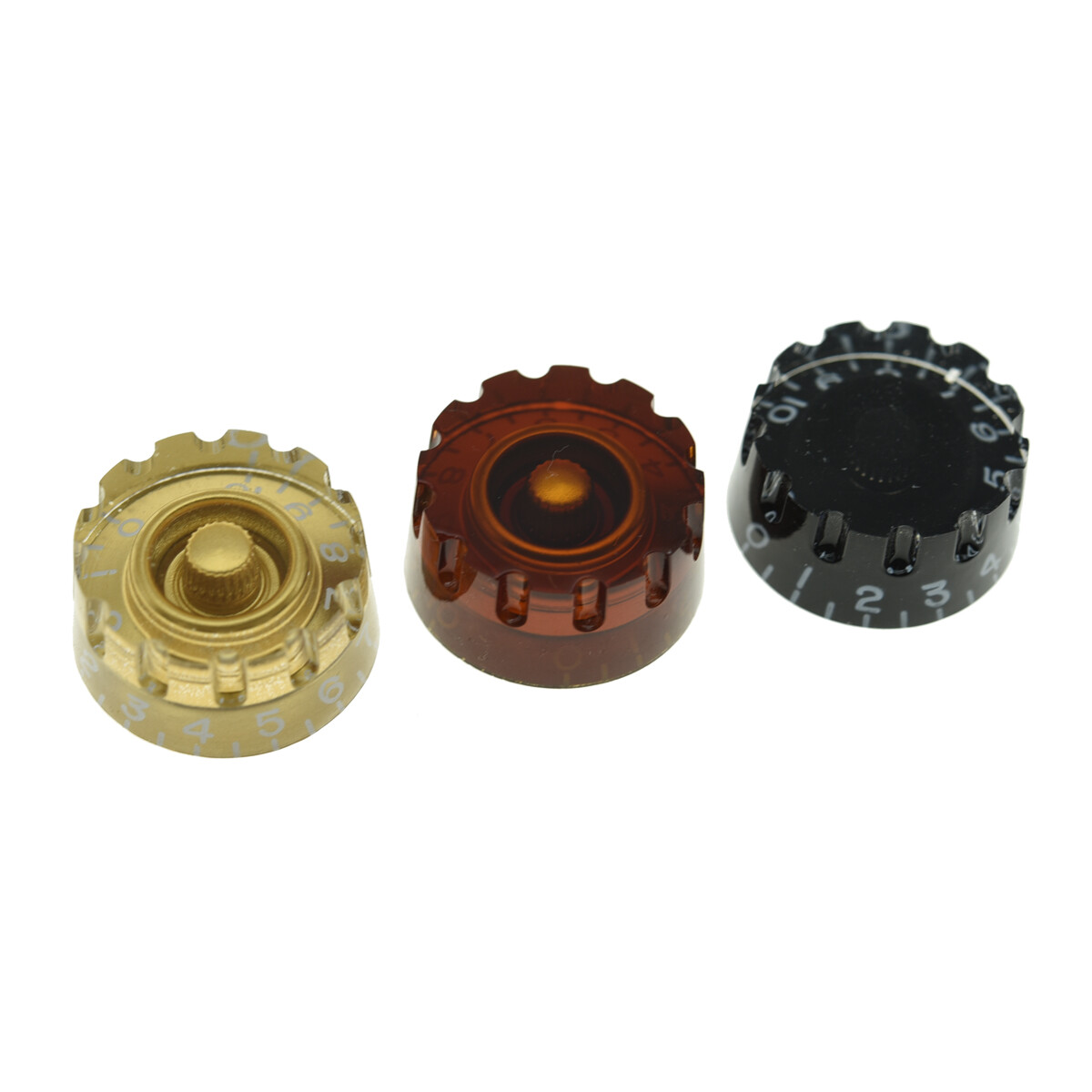 4pcs LP Guitar Knurled Speed Knobs 24 Fine Spline Control Knobs fit Gibson LP BK