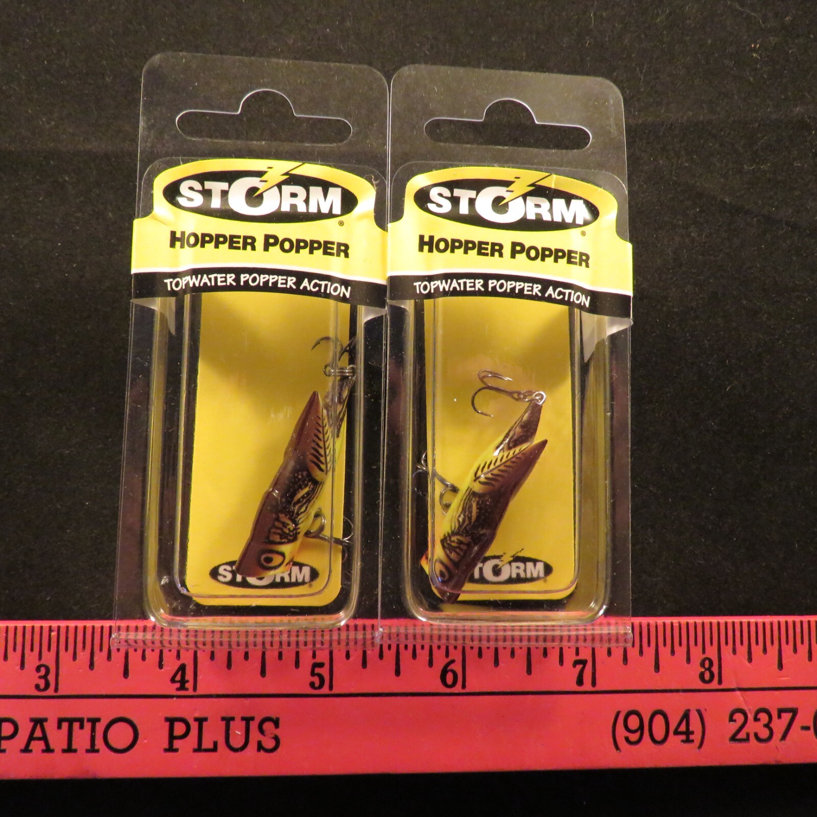 Lot of 2 Storm Hopper Popper Topwater HP04 521 Brown Yellow NIB 1/16oz 1-1/2" **