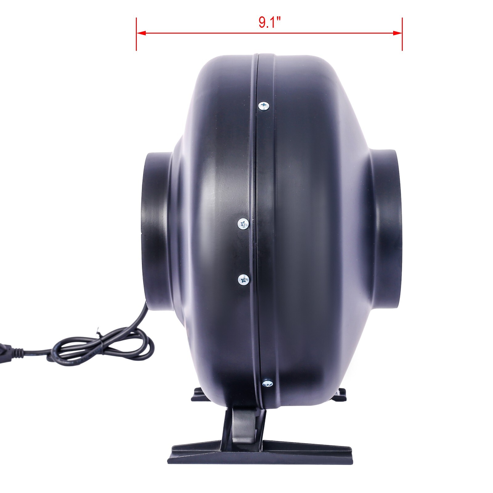 6'' 412 CFM Inline Duct Fan: Air Circulation Vent Blower