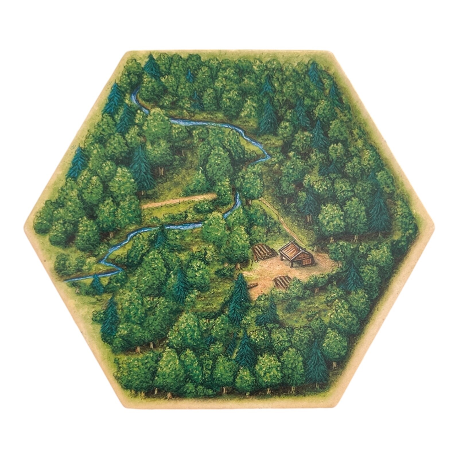 The Settlers of Catan 3061 4th Edition Terrain Hex Tile Replacement Forest 3of4
