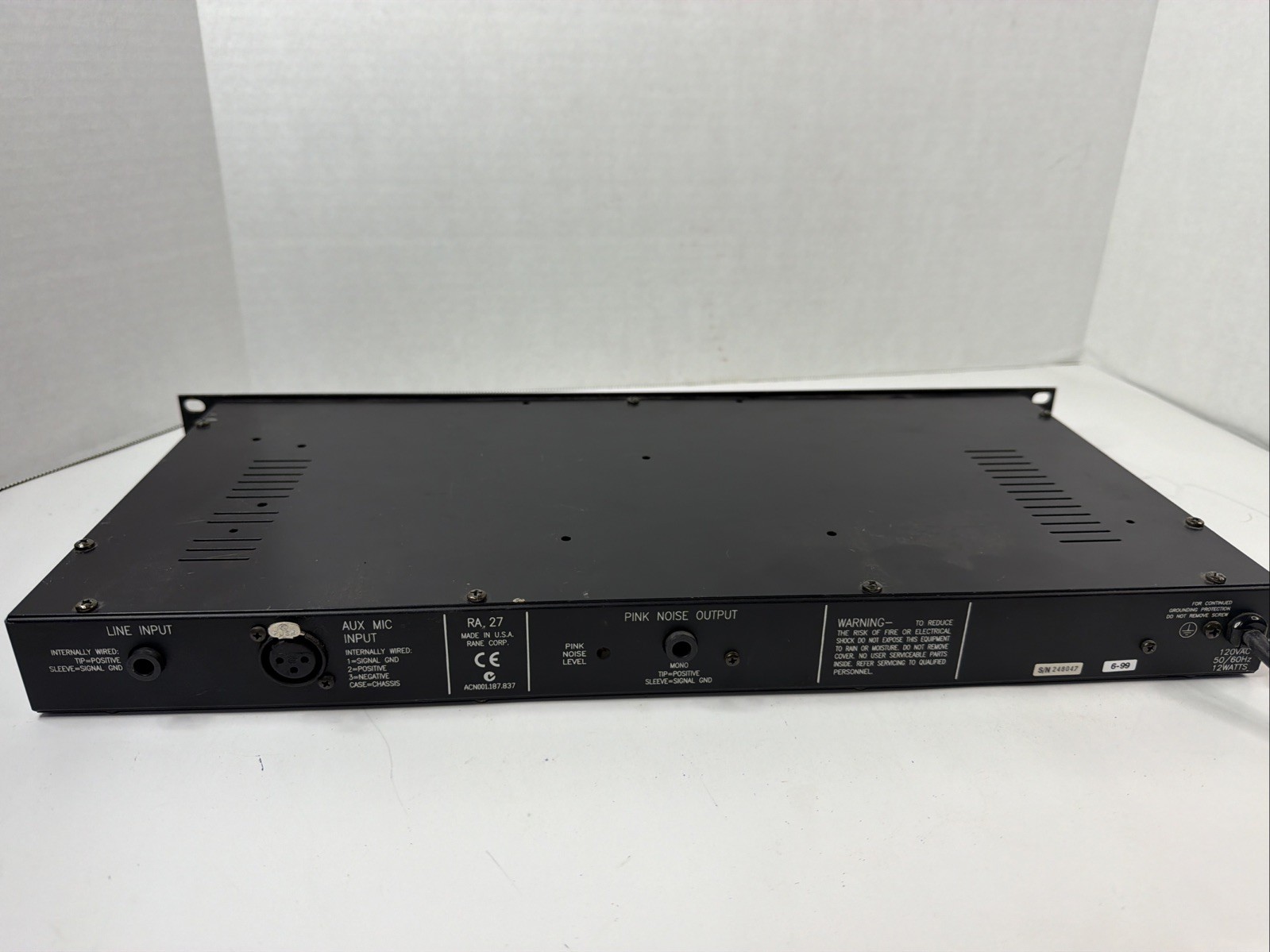 Rane RA 27 Realtime Spectrum Analyzer