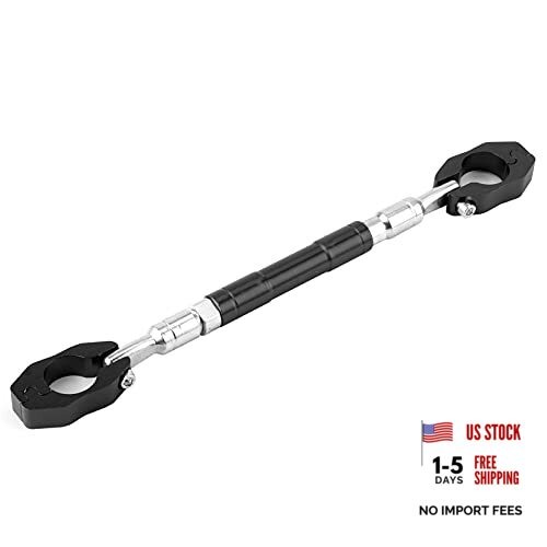 22mm Handlebar Crossbar, Universal 7/8in Adjustable, Black Aluminum black