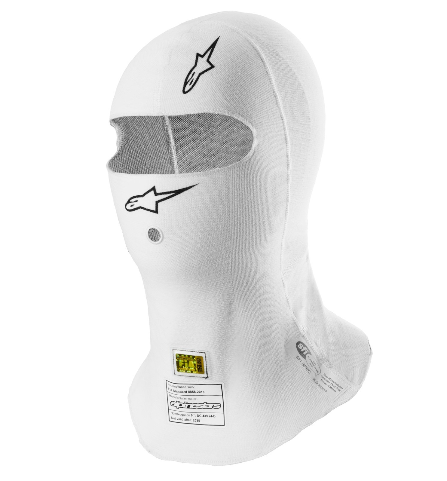 Alpinestars ZX Evo V3 Balaclava FIA SFI Approved Motorsport Racing - White