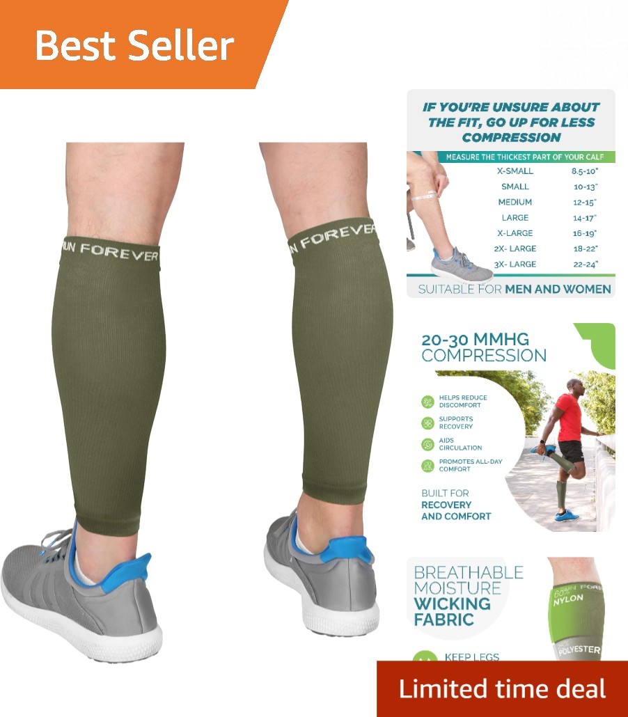 Professional Calf Compression Sleeves - Durable Support for Runners and Athletes