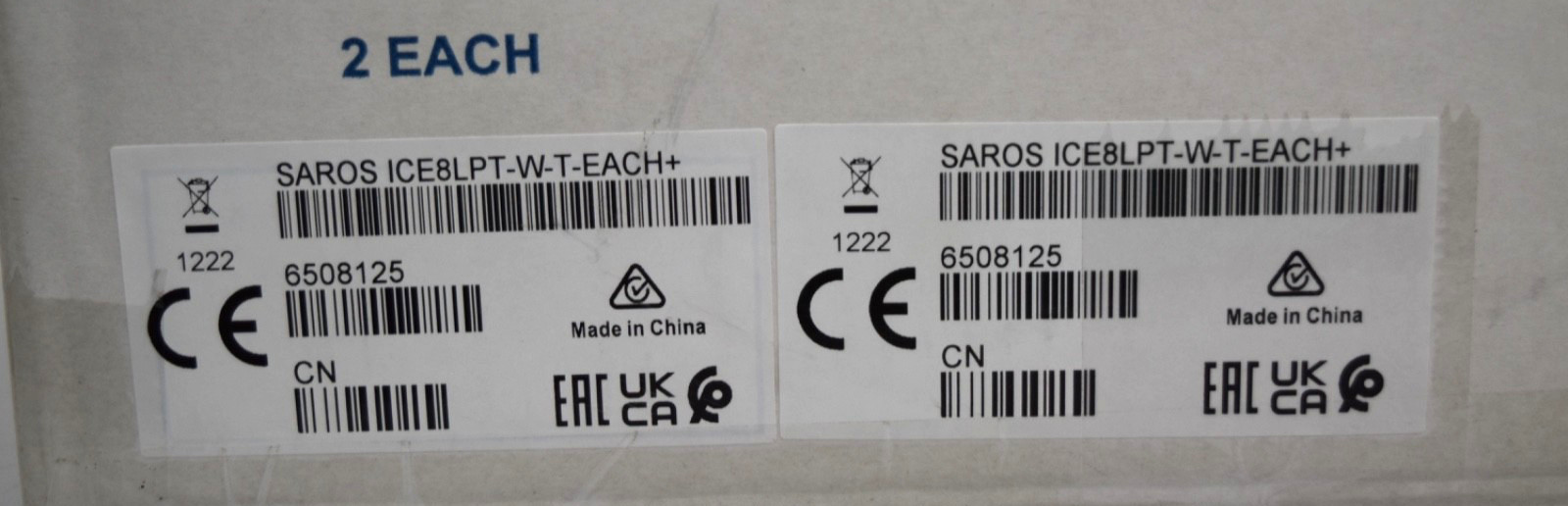 CRESTRON SAROS IC8T-W-T-EACH+ 8" 2-Way In-Ceiling Speaker (PAIR) 6508125