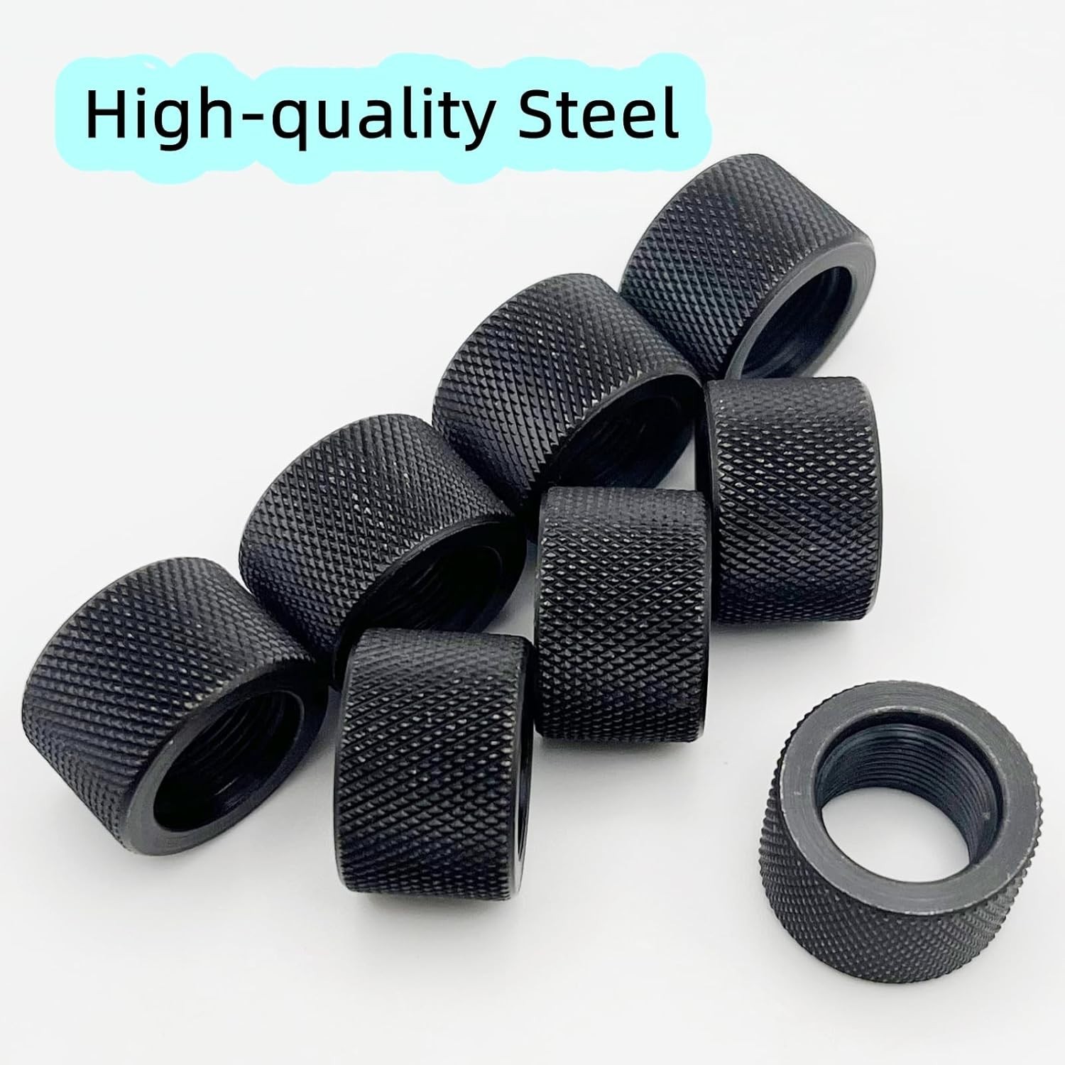 Precision CNC Thread Protectors for 5/8-24 - 8 Pack with User-Friendly Grip