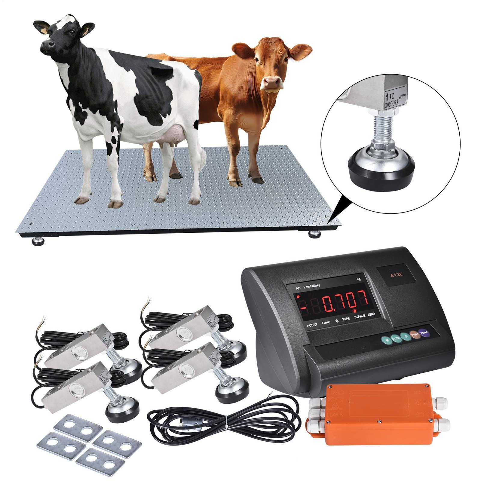 Livestock Scale Kit For Cattle Hogs Sheep Goats Pigs Squeeze Chutes Pallet 10klb