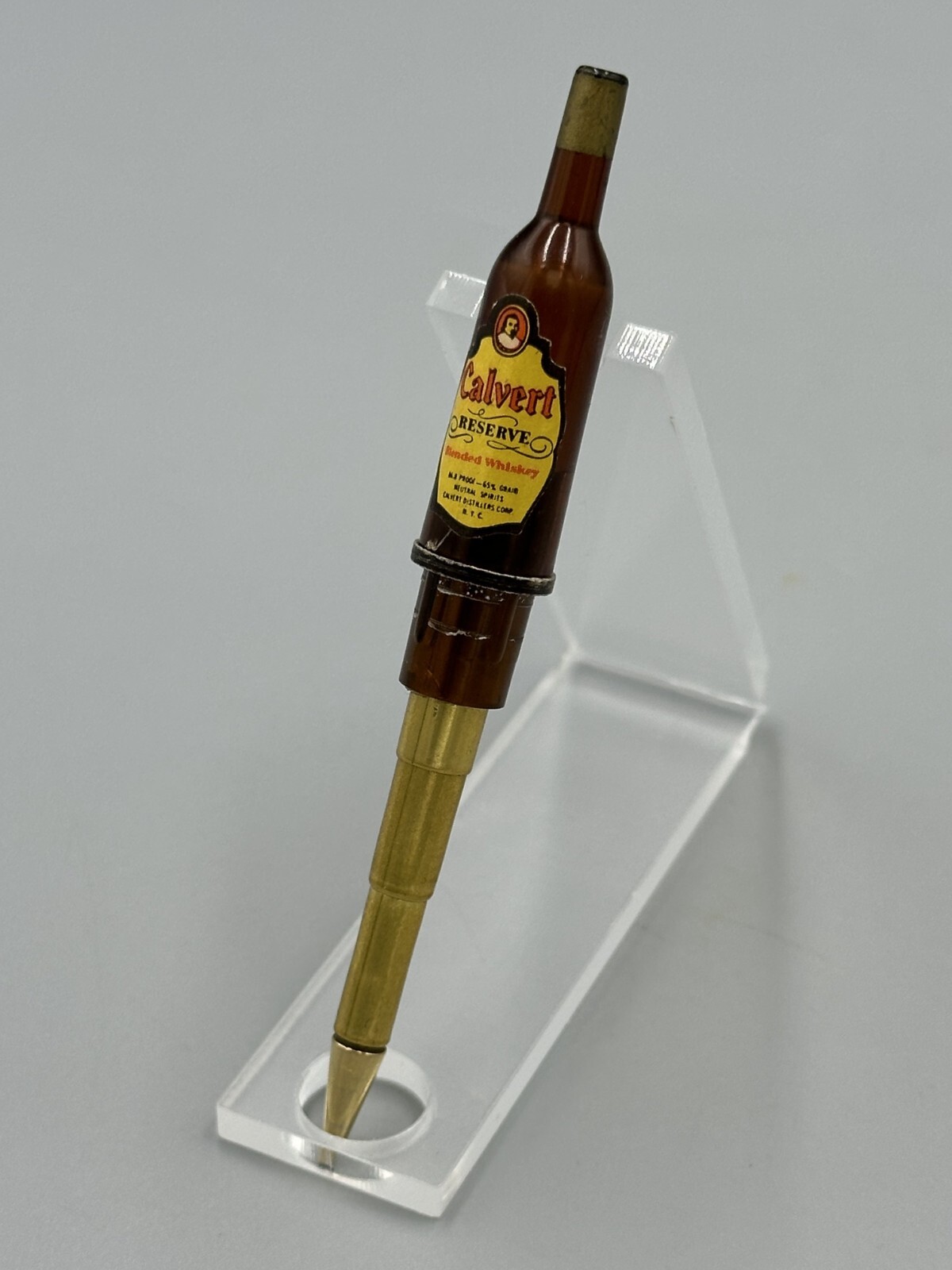 Vintage CALVERT WHISKEY BOTTLE Advertising TELESCOPING PENCIL