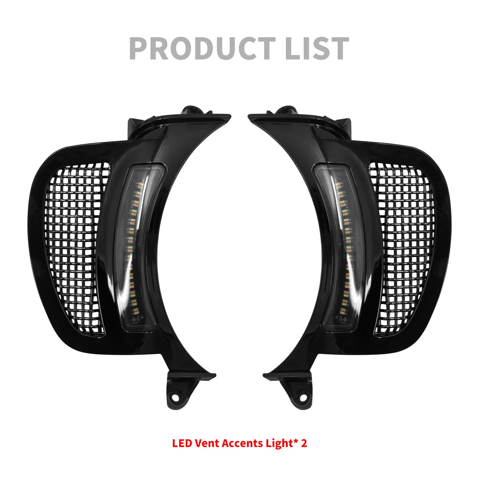 Headlight Vent Accent LED Running Turn Signal Light For Harley Road Glide 2015+