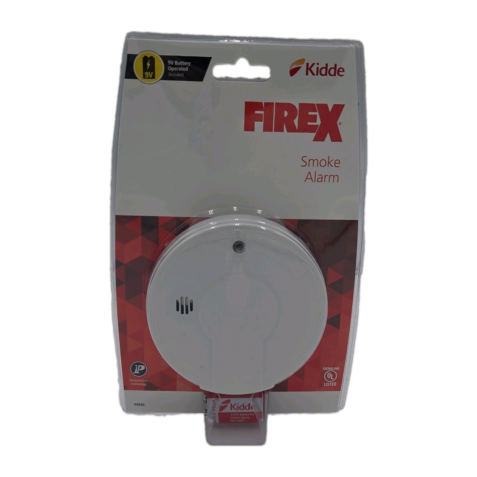 Kidde P9050 Firex Smoke Alarm Photoelectric Sensor 9 Volt  Battery Included New